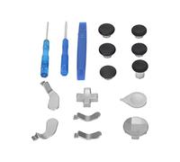 SIXRUN Series 2 Controller Accessory Kit, 13 in 1 Argento | Set leve per pollice mod in metallo argentato, 4 palette argentate, 2 cuscinetti a D argentati, strumento di regolazione