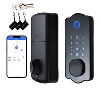 SIXRUN Serratura Intelligente per Porta Serratura Automatica Resistente All'acqua 5 in 1 per App TTlock Scheda IC Ingresso Senza Chiave Elettronica per Porta Anteriore con Set di Leve per Maniglia
