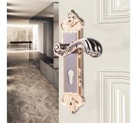 SIXRUN Serratura per Porta Meccanica Vintage, Serratura per Porta retrò con Pulsante per Anteriore in Stile Europeo per di Ingresso con 3 Chiavi, per Studio Camera da Letto