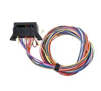 SIXRUN Set di Cablaggio a 12 Circuiti, Kit di Cablaggio Resistente Al Calore con relè per Auto d'epoca e Rat Rod