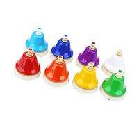 SIXRUN Set di Campanelli a 8 Note Strumento Musicale Colorato Durevole per Terapia in Classe per Bambini Metallo Plastica 8 Pezzi