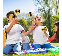 SIXRUN Set di Palline da Giocoleria Thud 3 Pezzi Giallo Morbido PU per Giochi di Clown Principianti e Pratica di Giocoleria