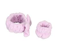 SIXRUN Set di Polsini per Capelli Fascia per Capelli Morbida e Assorbente con Asciugamano da Polso per Donne e Ragazze, Kit di Polsini per Fascia per Trucco Viso per la Maggior Parte della Scena