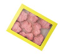 SIXRUN Set di Stampini per Biscotti in Plastica a Forma di Animale, 8 Pezzi, per Biscotti Fondenti, Stampini da Forno Facili da Usare per, Adatti per Feste di Bambini