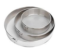 SIXRUN Set Setaccio per Farina in Acciaio Inossidabile Setaccio per Farina Rotondo da 3 Pezzi Accessorio da per Spolverare Zucchero Decorativo Sulle Torte