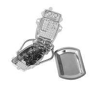 SIXRUN Sfera per Infusore per il tè in Acciaio Inossidabile con Pulsante di Apertura Facile, Filtro per tè a Foglie Sfuse a Forma di Robot per, Ufficio e Casa da, Compatto 2,5 Pollici con Vassoio