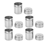 SIXRUN Shaker per Spezie Contenitori per Condimenti in Acciaio Inossidabile Utensili da Facili da Pulire Dimensioni dello Strumento per barbecue: Circa 3,0x2,0 Pollici per la Casa