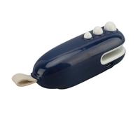 SIXRUN Sigillatore per Mini Sacchetti, Sigillatore Sottovuoto Portatile Ricaricabile e Taglierina a Doppia Funzione, Facile da Usare per le Esigenze di Sigillatura Quotidiana, Materiale ABS (BLUE)