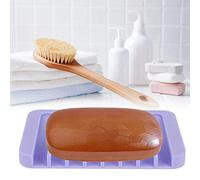 SIXRUN Soap Dish Purple Square Shape Eco-Friendly Durable Bathroom