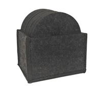 SIXRUN Sottobicchieri in Feltro Elegante Set di 14 Sottobicchieri Rotondi da Tavola per Bicchieri e Bevande in Grigio Scuro, Ideali per la Famiglia e le Feste