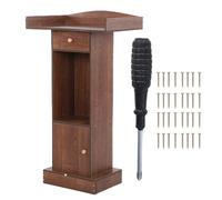 SIXRUN Supporto per Podi in Legno, Blocco di Presentazione Mobile con Ruote, Tabletop di Grandi Dimensioni, stabilità per Sale Conferenze