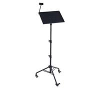 SIXRUN Supporto per Proiettore Regolabile, Altezza Regolabile da 71 a 130 Cm con Vassoio Inclinabile per Proiettore Laptop Tablet Home Office Conferenza