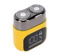 SIXRUN Tagliabarba Elettrico, Tagliacapelli Corpo in Lega con Schermo LCD per Uomini Completamente Lavabile, Rasoio da Viaggio Portatile per Cura Personale (YELLOW)