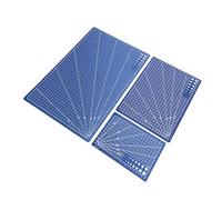 SIXRUN Tappetino da Taglio Antiscivolo, Set da 3 Pezzi in PVC, per Scrapbooking e Cucito, Dimensioni A3, A4, A5, Blu
