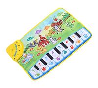 SIXRUN Tappetino Musicale per Bambini, Giocattolo Educativo per Bambini Piccoli, Tappeto per Colorato e Strisciante con Motivo Fattoria, Tappetino Pieghevole per L'apprendimento Cognitivo, Regalo per