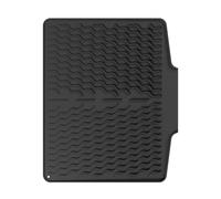 SIXRUN Tappetino per Asciugare i Piatti in Silicone a Drenaggio Rapido Resistente Al Calore per Piano di Lavoro della , Cuscinetto Antiscivolo Facile da Pulire 15,6 X 12,9 X 5,9 Pollici (BLACK)