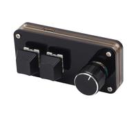 SIXRUN Tastierino Meccanico 2 Tasti, Tastierino Macro Programmabile con Manopola Rotante e Interruttori Blue Hot-swappable per Gaming e lavoro.