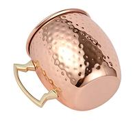 SIXRUN Tazza da Moscow Mule in Acciaio Inossidabile con Manico Elegante, Testata in Modo Sicuro per Cocktail Party Domestici, Tazza Martellata da 550 Ml per Regalo Aziendale