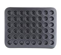 SIXRUN Teglia per Cupcake Antiaderente in Acciaio Al Carbonio da 48 Tazze, Mini Vassoio Rotondo per Muffin con Rivestimento in PTFE, per Cuocere 4 Dozzine di Cupcake