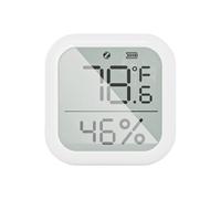 SIXRUN Termometro Igrometro Digitale Professionale con Ampio Display LCD, Sensore di umidità Temperatura Interna con Telecomando App per Ufficio, 2 modalità di Installazione, Materiale ABS Bianco