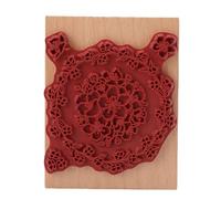 SIXRUN Timbro in Gomma in Legno, Disegni Floreali, 9x7 Cm, Legno Premium con Impressioni Vibranti, per Mestieri, Pianificatori, Riviste di Viaggio e Decorazioni di Carte