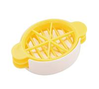 SIXRUN Tritauova Resistente Taglia Uova Sode per Utensile da Domestica, Realizzato in Plastica PP Premium, Giallo + Bianco, 4,13x2,64 Pollici, per Taglia Uova Conservate Frutta Morbida Affettare