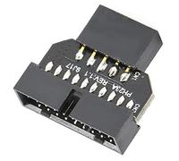 SIXRUN USB 2.0 9Pin a USB 3.0 19Pin Convertitore Adattatore per Scheda Madre con Socket USB2.0 9Pin a Chassis USB3.0 19P Cavo Patch (PH23A)