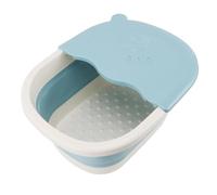 SIXRUN Vaschetta per Pediluvio Pieghevole Multifunzionale con Protuberanze Massaggianti, Vasca Portatile per Bambini da Campeggio, Adatta Ai Bambini - 15,4x11,8x6,7 Pollici (BLUE)