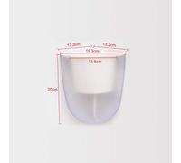 SIXRUN Vaso da Fiori Ad Angolo con Irrigazione Automatica a Parete per Decorazioni per L'home Office Set di Vasi per Piante in ABS PP per Uso Interno Ed Esterno (WHITE)