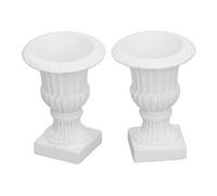 SIXRUN Vaso da Fiori con Colonna Romana in Miniatura per Casa delle Bambole, Decorazione Squisita per la Decorazione della Tavola di Nozze, Scena Interna, Set di 2