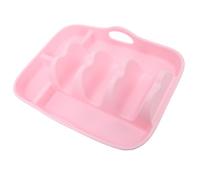 SIXRUN Vassoio Porta Tacos in Silicone con Divisore per Servire e Organizzare Facilmente le Feste in Casa, 25,5x21 Cm (PINK)