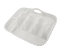 SIXRUN Vassoio Porta Tacos in Silicone con Divisore per Servire e Organizzare Facilmente le Feste in Casa, 25,5x21 Cm (Cachi)