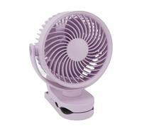 SIXRUN Ventilatore a Clip, Piccolo Ventilatore Ricaricabile in ABS con Clip, USB Tipo C 2000mAh 4 velocità Girevole a 360° Flusso d'aria Silenzioso per Scrivania Letto Ufficio Dormitorio Viaggi