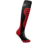 Sixs MOT-2 Merino, calze 40-43 male Nero/Rosso