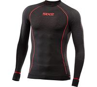 Maglia Intima Tecnica Termica Sixs TS2W-CU Nero Rosso XS-S