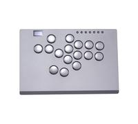 SIXSIR Leverless Arcade Stick Gaming Controller M16+ Modello grande e sottile in lega di alluminio - 16 interruttori a basso profilo cristallo chiave - Controller senza leva RGB personalizzato per