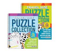 Sixstore A5 Spiral Bound Travel Size 3 in 1 Sudoku, Ricerca Parole, Cruciverba Collection Book, 2 Libri Fornitura