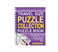 Sixstore A5 Spiral Bound Travel Size 3 in 1 Sudoku, ricerca parole, cruciverba, libro di raccolta di cruciverba, viola
