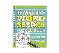 Sixstore A5 Spiral Bound Travel Size Word Search Puzzle Book, Rompicapo Wordsearch, verde