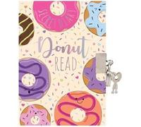 Sixstore Diario top secret per ragazze, formato A6, con nastro divisorio, lucchetto e chiave, 15 x 11 cm, ciambella