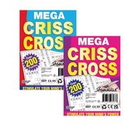 Sixstore Set di 2 libri di puzzle formato A5, per ricerca di parole, rompicapo, sfida, criss-cross, puzzle