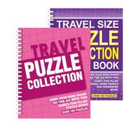 Sixstore Sudoku, libro di raccolta di parole e cruciverba, formato A5, formato da viaggio, 3 in 1, con rilegatura a spirale, 2 libri