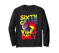 Sixth Grade Vibes Back To School Teacher Student Tie Dye Maglia a Manica