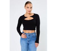 Sixth June - LS RIBBED CROP TOP W/ SJ JEWEL BIS Nero - Abbigliamento S Nero
