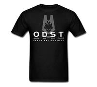 Sixtion WANLIDA TS Funny Cotton Men's Halo ODST Logo And Motto T-Shirts Black X-Large