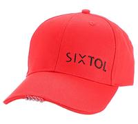 SIXTOL Berretto da Baseball con Luce LED | B-cap 25 lm | Ricarica Via USB | Taglia Universale | Rosso