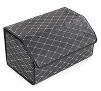 SIXTOL CAR COMPACT ELEGANT L | Organizzatore pieghevole per bagagliaio con 2 scomparti e coperchio | Design in pelle sintetica