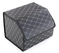 SIXTOL CAR COMPACT ELEGANT M | Organizer da bagagliaio pieghevole con coperchio | Design elegante in pelle sintetica nera | 1 scomparto