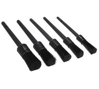 SIXTOL CAR DETAILING BRUSH 5 HARD | Set di 5 pennelli duri di precisione | Pulizia interni ed esterni auto