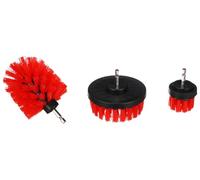 SIXTOL CAR DETAILING DRILL BRUSH 3 MEDIUM | Set di 3 spazzole rotanti medie per trapano | Pulizia auto e superfici dure